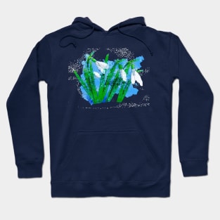 Watercolor snowdrops Hoodie